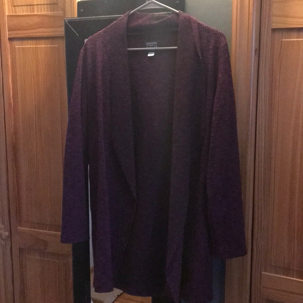 Purple cardigan
